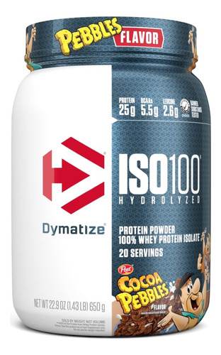 Proteina Iso 100 Dymatize 20 Servicios Sabor Cocoa Pebbles