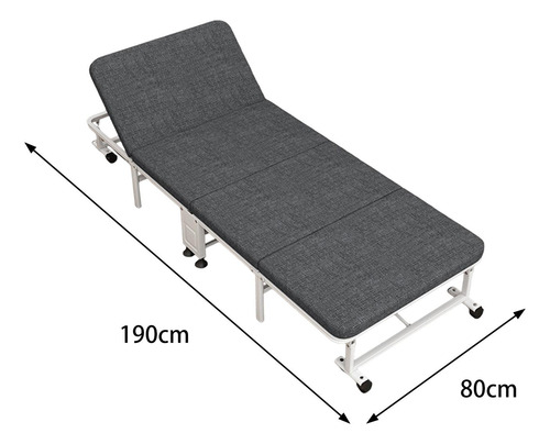 Cama Plegable Con Colchón, Cama Plegable 190x28x80cm