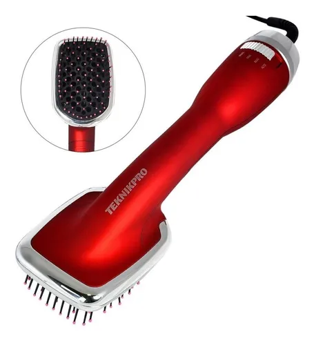 Cepillo Secador Pelo Alisador Eléctrico Teknikpro Blow Brush