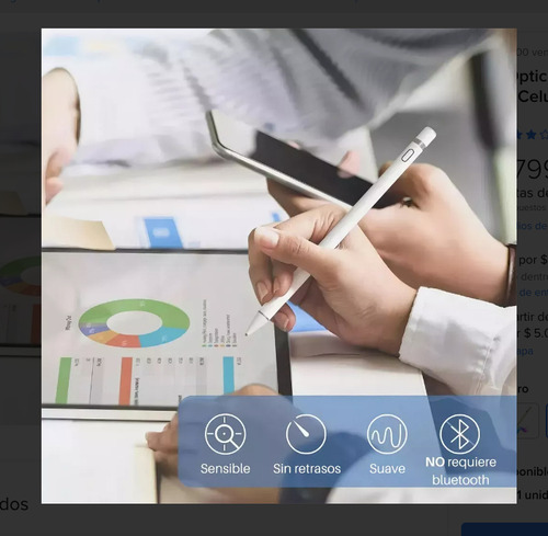 Lapiz Optico Capacitivo Punta Fina Celular Tablet Juegos Pen