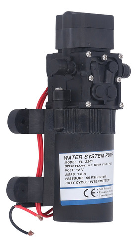 Bomba De Água 0,8 Gpm Dc 12v 1,8 A 55 Psi, Impulsionador Aut