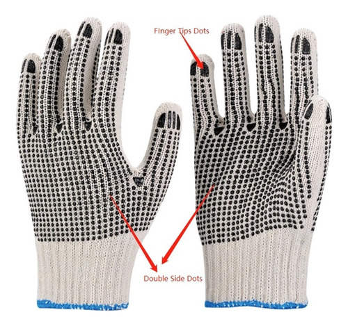 100pcs Guantes De Trabajo De Seguridad Antideslizantes
