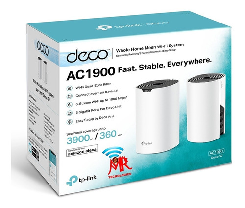 Deco S7  2pack Sistema Wi-fi Mesh Inteligente 2bandas Ac1900