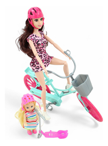 Set Muñeca Camila Con Bicicleta Y Scooter Accesorios Niñas