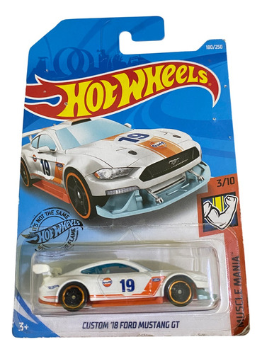 Hot Wheels Ford Mustang Gt Custom 18 Blanco