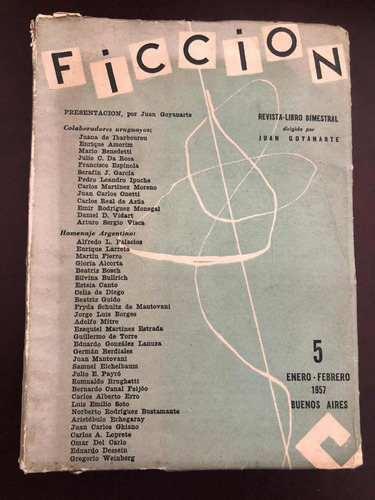 Libro Ficción - Enero 1957 - Colaboradores Uruguayos