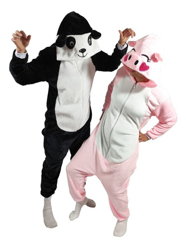 Combo Pijama Térmica Panda + Cerdita Para Adultos 