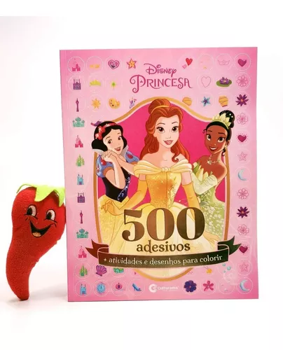 Livro Princesa 500 Adesivos Mais Atividades e Desenhos para Colorir