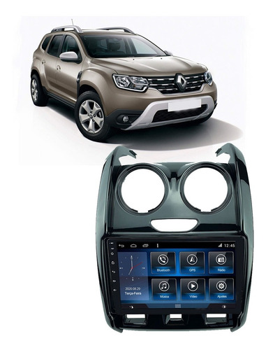 Central Multimidia Basictwo Para Renault Duster 2015 A 2021