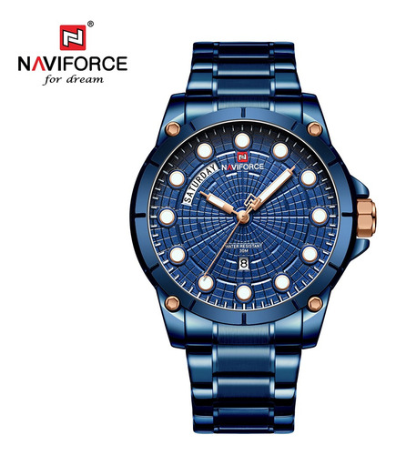 Naviforce Nf9152 Homens Marca Relógio De Quartzo Luminoso M