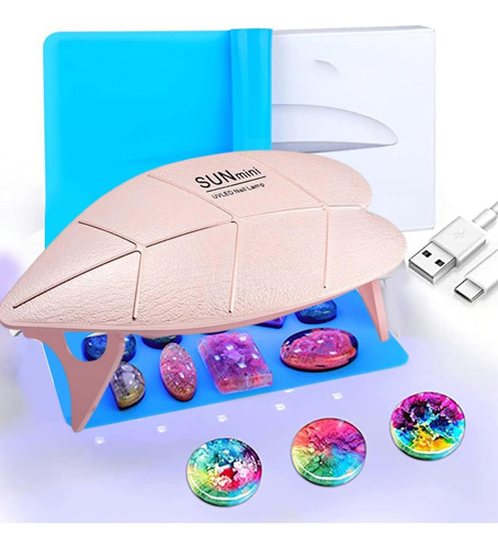 Resina Epoxi Uv 100g Pico Vertedor + Cabina De Secado Rápido Transparente