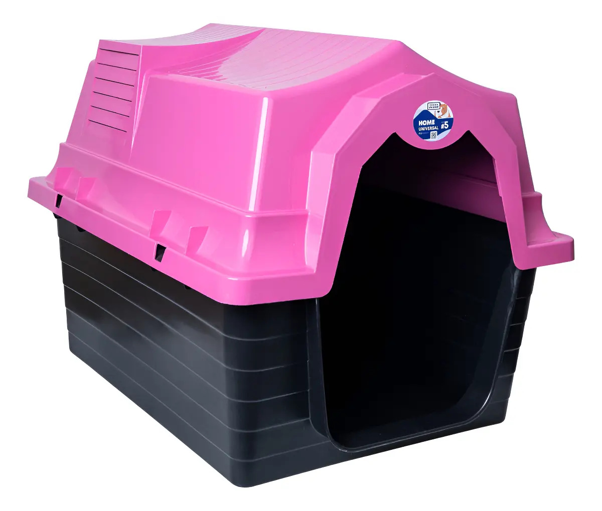 Casinha de cachorro nº 5 em polietileno, porte médio, rosa