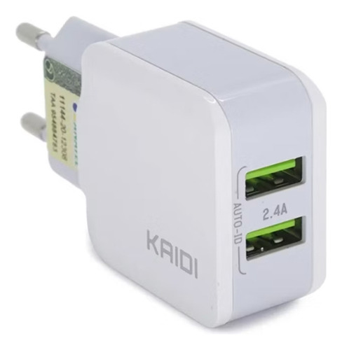 Carregador 2.4a 2usb Com Cabo Tipo C / iPhone(ios) Da Kaidi