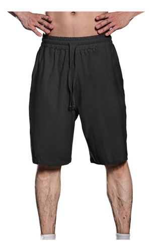 P Moda Hombre Casual Color Liso Cuerda Elástica Cintura C 20