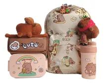 Comprar Set Capibara Escolar Kit Mochila Cartuchera Tomatodo Taper