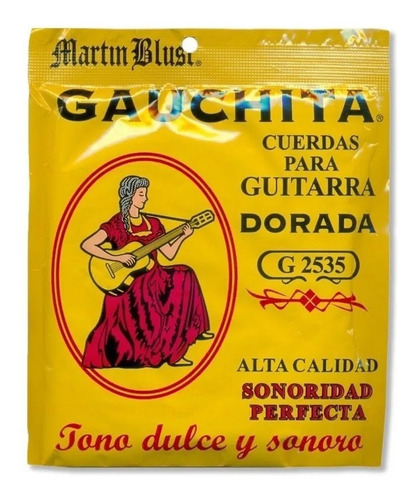 Encordado Guitarra Clasica Gauchita G2535 Doradas