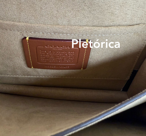 Bolsa Coach Crossbody Klare Estampado De Fresas (original) Beige Estampado De Fresas Lisa Oro Oro