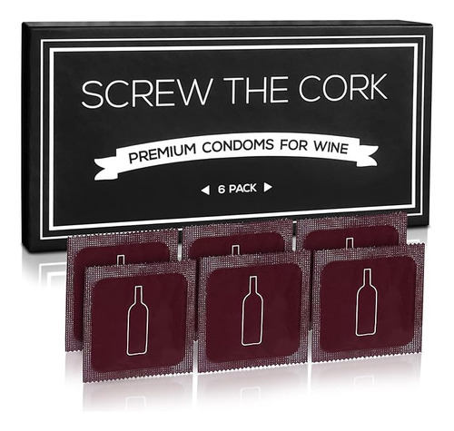 Screw The Cork Tapones Para Botellas Vino Condon Paquete 6 S