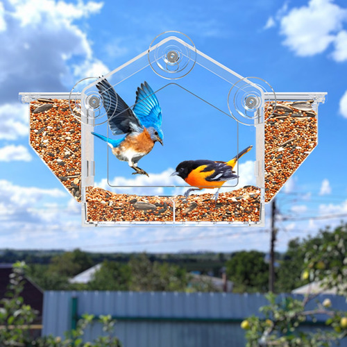 Comedero Para Pájaros Para Ventanas Más Grandes