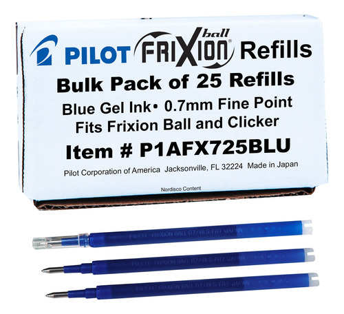 Pilot Frixion Unidad Tinta Gel Fina In Azul