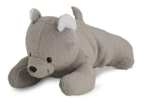 Urso Mimo De Pelúcia Cinza 25 Cm Antialérgico