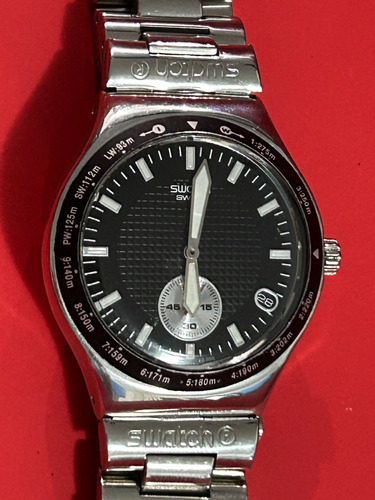 Relógio Swatch Dial Black Prateado Prateado Preto (Usado)