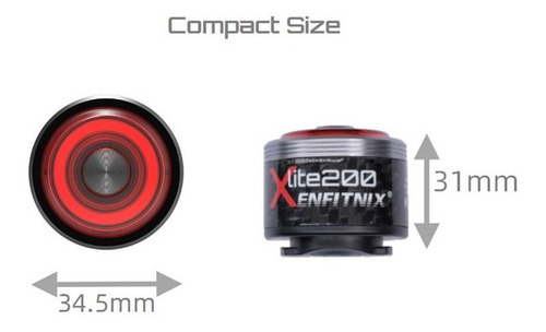 Imagen 9 de 9 de Luz Trasera Inteligente Para Bicicletas X Lite 200 Enfitnix