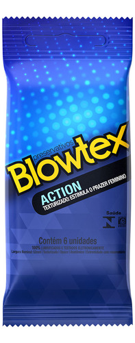 Preservativo Action Texturizado 06 Unidades Blowtex