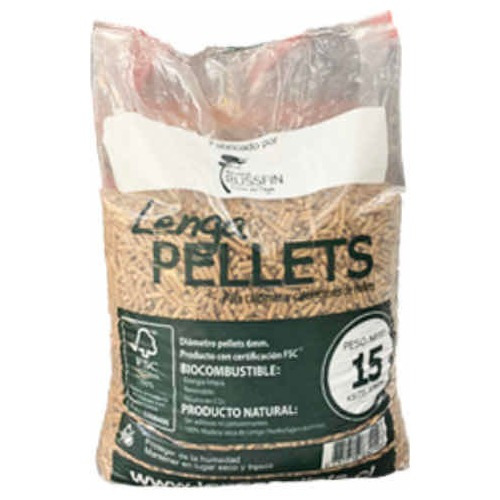Pellet Madera Seca Saco De 15 Kg Para Estufas Y Chimeneas