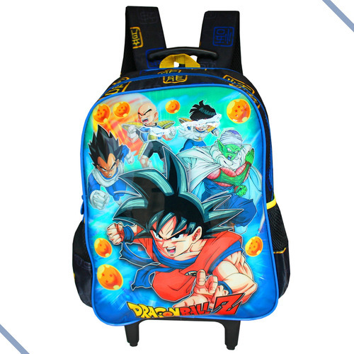 Mochila Infantil De Rodinhas Anime Dragon Ball Clio Style Cor Preto