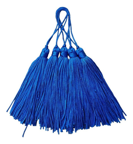 Franja Pingente Tassel Seda 7cm 20und Vermelho Cor Azul-escuro