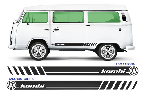 Faixa Lateral Vw Kombi  Laterais Sport Standard Kit Adesivo