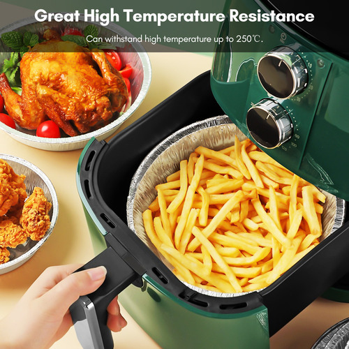 Platos De Aluminio Desechables. 50 Piezas Para Air Fry