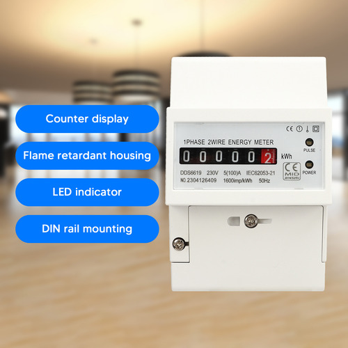 Medidor De Electricidad: Consumo De Energía De Riel Din Mono