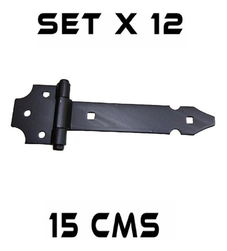 Imagen 1 de 6 de Bisagra Colonial P/atornillar Hierro 15 Cm Pack X12 - Fdn