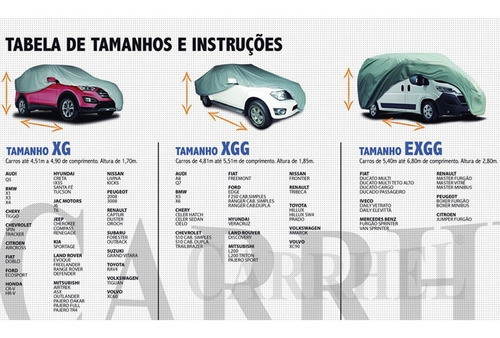 Imagen 3 de 4 de Fundas Autos Camionetas Suv Talle Xg Alto Con Forro Brasil