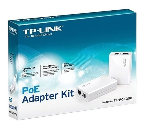Imagen 1 de 5 de Adaptador Kit Poe Inyector Y Splitter Tplink Tl-poe200