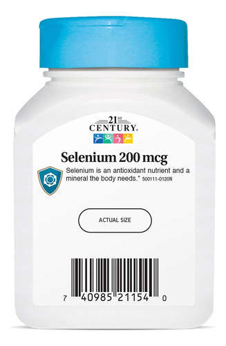 Selênio Selenio 200 Mcg 60 Cápsulas 21st Century (= Now )