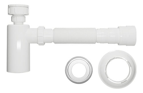 Sifão Copo Extensivo Universal P/ Lavatório Branco Blukit 