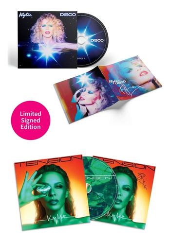 Kylie Minogue Tension + Disco Pack Eds. Ltds. Autografiadas