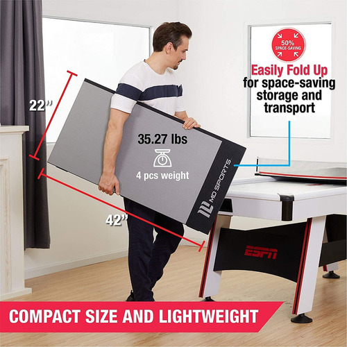 Conversion A Mesa De Ping Pong Md Sports Para Billar Hockey Color Gris