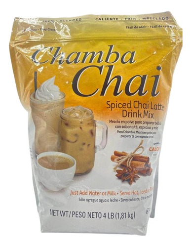 Te Chamba Chai Bebida Refrescante Caliente Fria Frappe Cafe