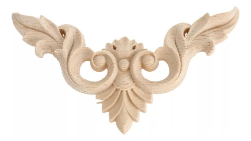 L 4 Apliques Sin Pintar Con Bordes Tallados En Madera