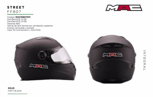 Casco Mac Integral Negro Mate Ff807 By Ls2 - Sti Motos