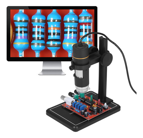 Luz De Microscopio Con Soporte, Lupa Digital Con Usb