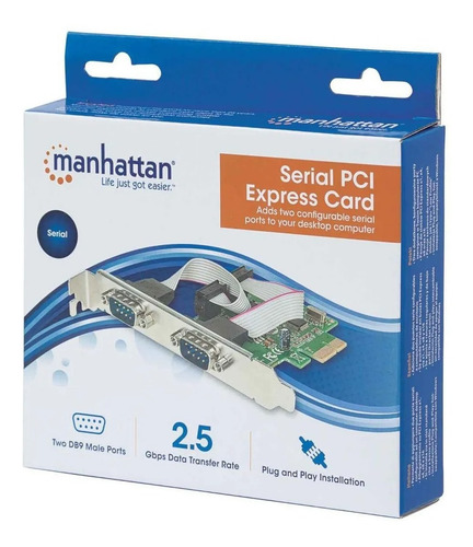 Tarjeta Serial Pci Express Pcie Db9 Rs232 152082 Manhattan