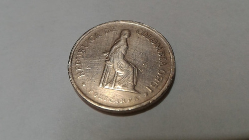 Moneda 5 Pesos Colombia 1980 