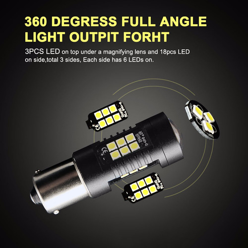 2 Focos Led Luz 1156 1157 Ba15s Bay15d P21w P21/5w Reversa