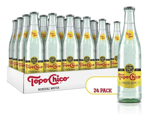 Caja Con 24 Agua Mineral Topo Chico 355ml De Vidrio