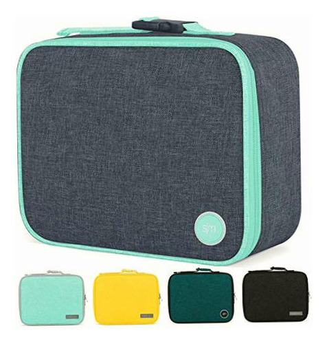 Simple Modern Bolsa De Almuerzo Aislada Para Mujeres, Color Dos Tonos: Bermuda Deep